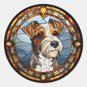 Fox Terrier Runder Aufkleber