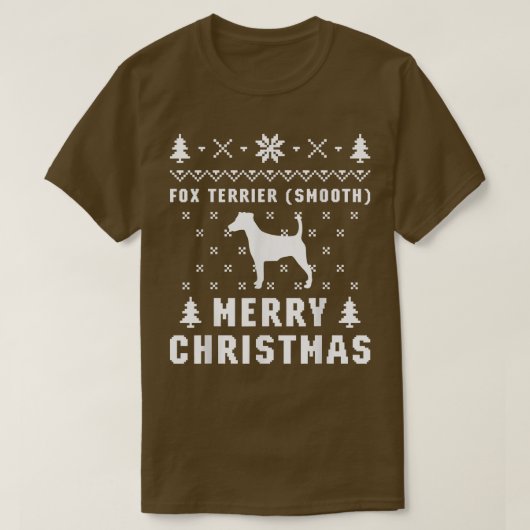 FOX TERRIER (SMOOTH) Ugly Christmas Sweater T-Shirt (Design vorne)