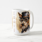 Fox Terrier Steampunk Hund Kaffeetasse (VorderseiteRechts)