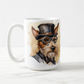 Fox Terrier Steampunk Hund Kaffeetasse (Links)