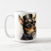 Fox Terrier Steampunk Hund Kaffeetasse (Links)
