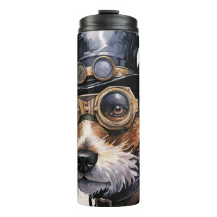 Fox Terrier Steampunk Hund Thermosbecher