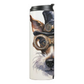 Fox Terrier Steampunk Hund Thermosbecher (Nach links gedreht)