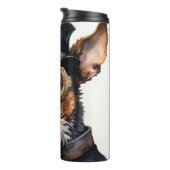Fox Terrier Steampunk Hund Thermosbecher (Nach rechts gedreht)