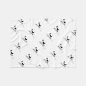 Fox Terrier stehend stolz Fleecedecke (Vorderseite (Horizontal))