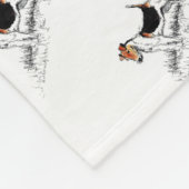 Fox Terrier stehend stolz Fleecedecke (Ecke)