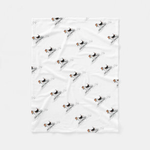 Fox Terrier stehend stolz Fleecedecke