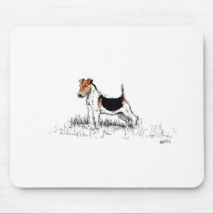 Fox Terrier stehend stolz Mousepad