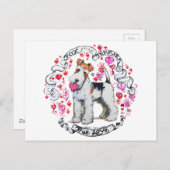 Fox Terrier Sweetheart Postkarte (Vorne/Hinten)