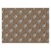 Fox Terrier und Fox Terrier Logo, braun Tischdecke (Vorderseite (Horizontal))