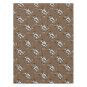 Fox Terrier und Fox Terrier Logo, braun Tischdecke (Vorderseite)