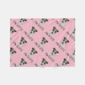 Fox Terrier und Fox Terrier Logo, klein Fleecedecke (Vorderseite (Horizontal))