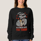 Fox Terrier Valentine's Day Wire Fox Terrier Sweatshirt (Vorderseite)