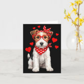 Fox Terrier Valentines Day Wirehaired Dog Lover He Karte (Gelbe Blume)