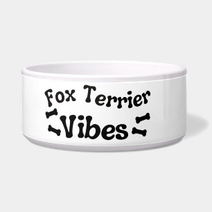 Fox Terrier Vibes Keramik Dog Bowl Napf