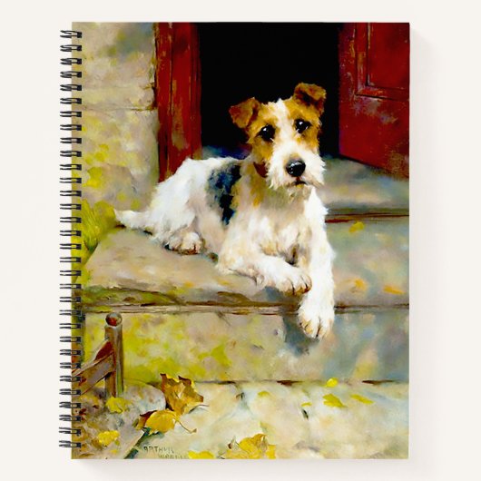 Fox Terrier von Arthur Wardle Notizblock (Vorderseite)