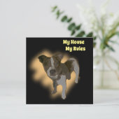 Fox Terrier Wasserfarbe, flache Geburtskarte (Stehend Vorderseite)