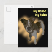 Fox Terrier Wasserfarbe, Postkarte (Vorne/Hinten)
