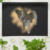 Fox Terrier Watercolor, Dickhandtuch Geschirrtuch (Gefaltet)