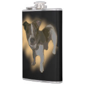 Fox Terrier Watercolor, Hip Flask Flachmann (Links)