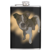 Fox Terrier Watercolor, Hip Flask Flachmann (Vorderseite)