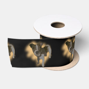 Fox Terrier Watercolor, Satin Ribbon Satinband
