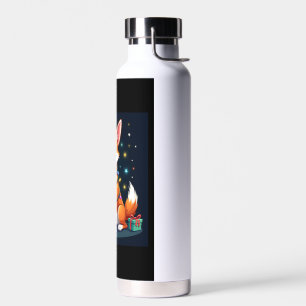 Fox Terrier Weihnachtsbeleuchtung Weihnachtsmann F Trinkflasche