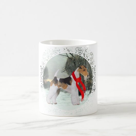 Fox Terrier Winter Kaffeetasse (Mittel)