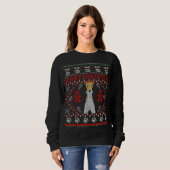 Fox Terrier Wire Dog Frohe Weihnachten Ugly Sweate Sweatshirt (Vorne ganz)