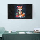 Fox Terrier Xmas Licht Santa Fox Terrier Dog Ch Banner (Messeveranstaltung)