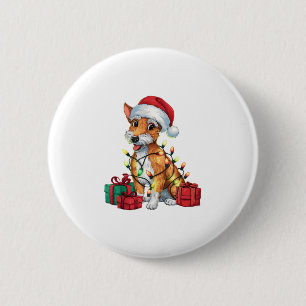 Fox Terrier Xmas Licht Santa Fox Terrier Dog Ch Button