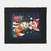Fox Terrier Xmas Licht Santa Fox Terrier Dog Ch Fleecedecke (Vorderseite (Horizontal))