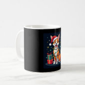 Fox Terrier Xmas Licht Santa Fox Terrier Dog Ch Kaffeetasse (Vorderseite Links)