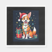 Fox Terrier Xmas Licht Santa Fox Terrier Dog Ch Serviette (Vorderseite)