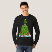 Fox Terrier Xmas Lighting Tree Funny Fox Terrier C T-Shirt (Vorne ganz)