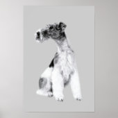 Fox Terrier Zeichnend Poster (Vorne)