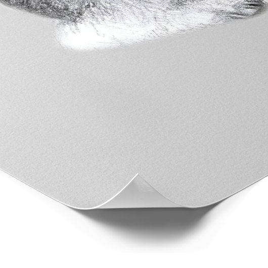 Fox Terrier Zeichnend Poster (Ecke)