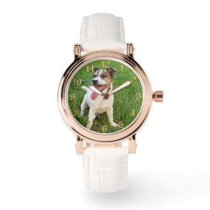 Fox Terrier, Zunge in der Wange, Armbanduhr