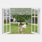 Fox Terriers, die den Garten erkunden, Geschenkpapier Set (Vorderseite)