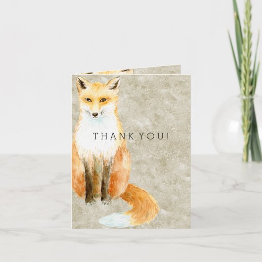 Fox Thank You Dankeskarte (Vorderseite)