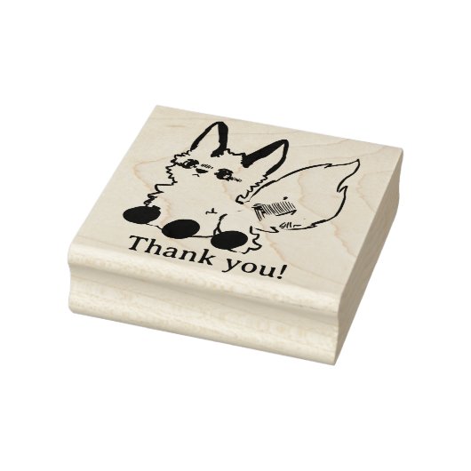 Fox, thank you! gummistempel (Stempel)