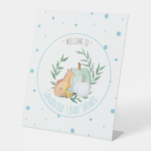 Fox Theme Baby Shower Signs Sockelschild
