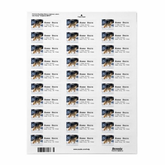 Fox Themed Rücksendeadressen-Aufklebers (Vorne)