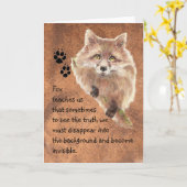 Fox, Tiertotem, Geistführer, Symbol Karte (Gelbe Blume)