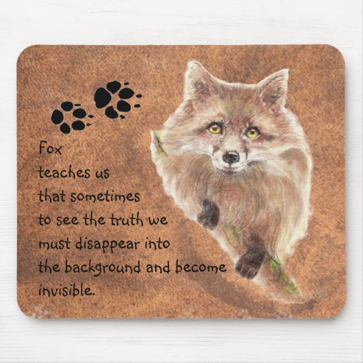 Fox, Tiertotem, Geistführer, Symbol Mousepad (Vorne)