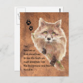 Fox, Tiertotem, Geistführer, Symbol Postkarte (Vorne/Hinten)