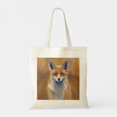 fox Tote bag. Beautiful fox design Tragetasche (Rückseite)