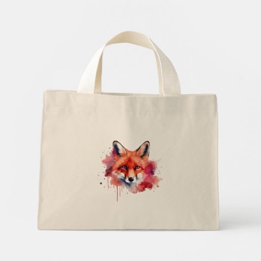 Fox Tote Bag Mini Stoffbeutel (Rückseite)