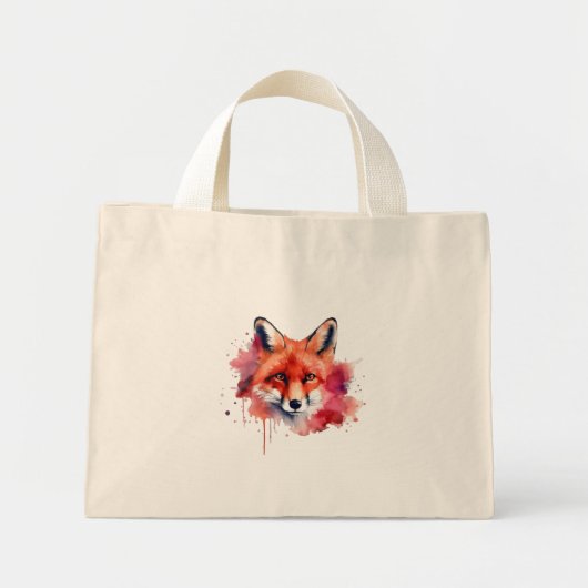 Fox Tote Bag Mini Stoffbeutel (Vorne)