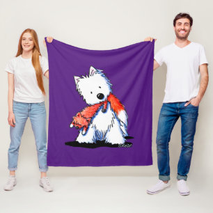 Fox Toy Westie Terrier Fleecedecke